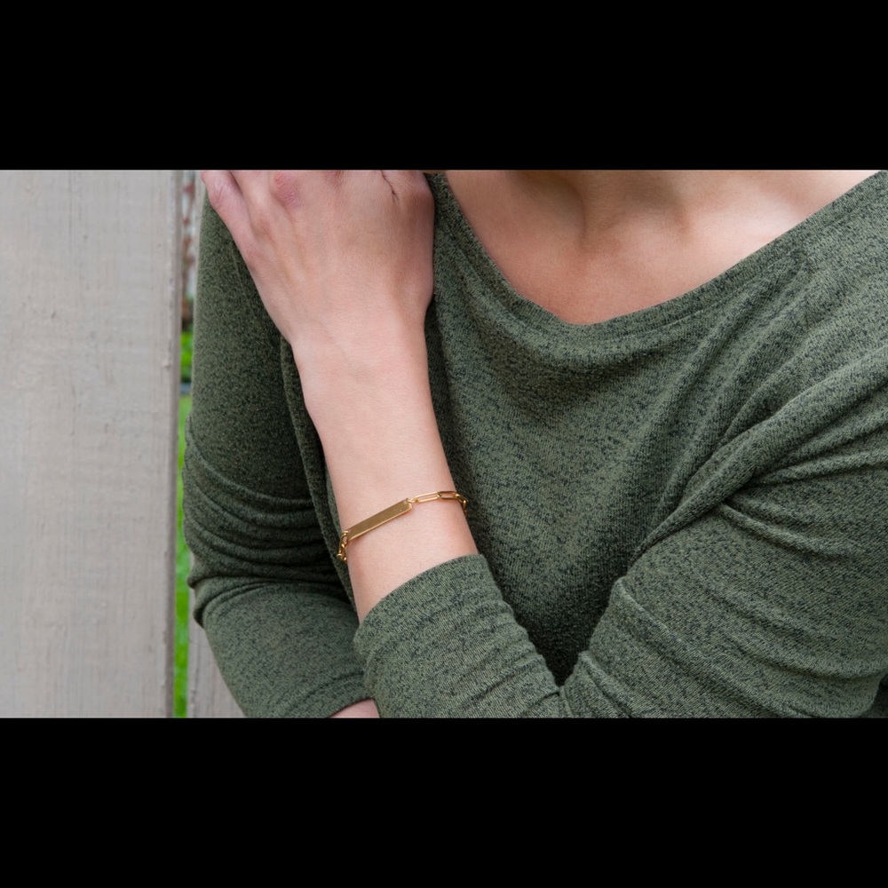 COPY - 14K gold fill paperclip link bracelet